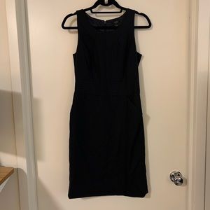 Navy J Crew Pinstripe Dress